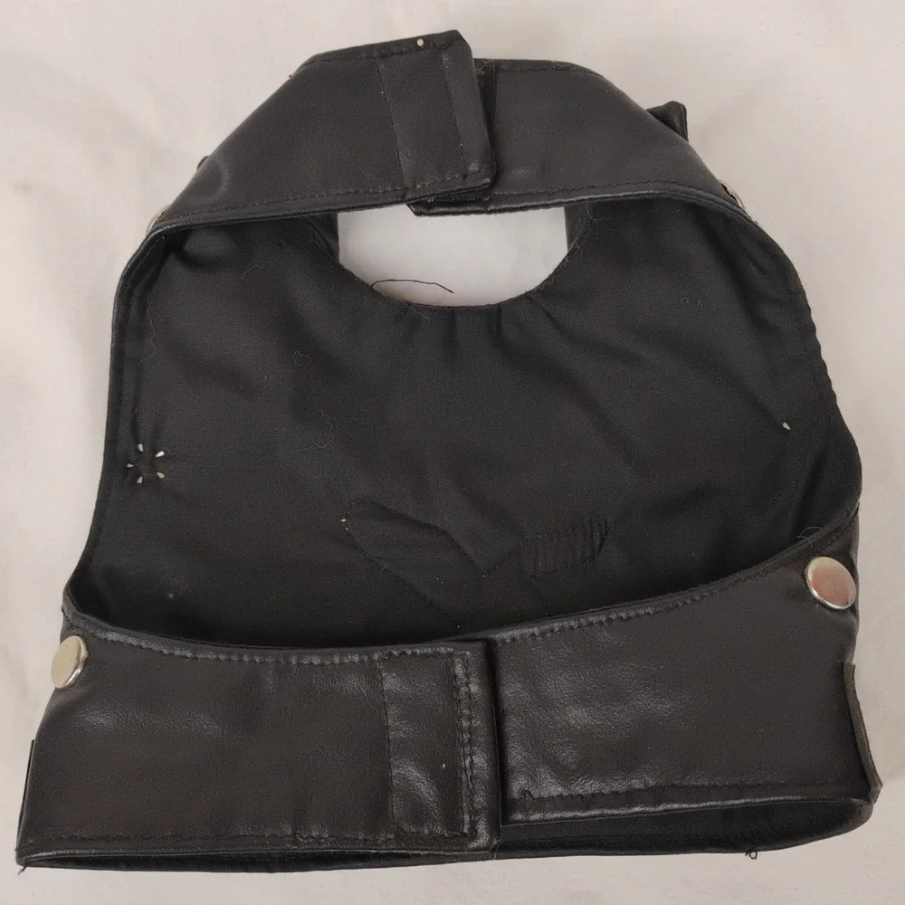 Leather Studded Eagle Patch XS/S 14in Girth Dog Vest Motorcycle Jacket‎